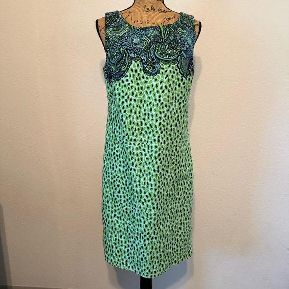 Lilly Pulitzer Dresses & Skirts - Lily Pulitzer Green Stephanie Spotcha Sleeveless Shift Dress size 10